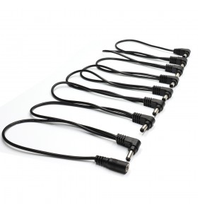 Tensile bending dc5.5*2.1  female to 8 angle male 8Way Pedal Power Daisy Chain Cable Splitter